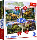 Trefl Puzzle Zajímaví dinosauři 4v1