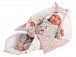 Llorens 84460 NEW BORN - realistická panenka miminko se zvuky a měkkým látkovým tělem - 44 cm