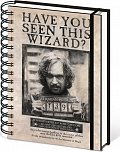 Harry Potter: Zápisník - Sirius Black / A5 kroužkový, linkovaný