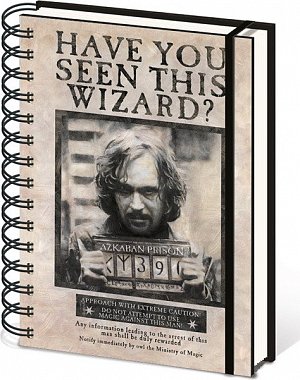 Harry Potter: Zápisník - Sirius Black / A5 kroužkový, linkovaný