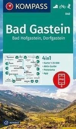 Bad Gastein, Bad Hofgastein, Dorfgastein 1:35 000 / turistická mapa KOMPASS 040, 1.  vydání