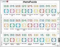 Puzzle MAXI - Memo čas slovy, digitálně, ciferník/54 dílků