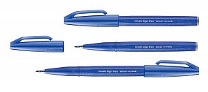 Popisovač Pentel Touch Brush - modrý