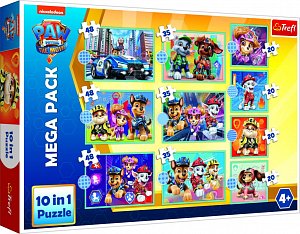 Puzzle Tlapková patrola - The Movie MEGA PACK 10v1