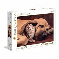 Clementoni Puzzle - Pejsek a kočička 500 dílků