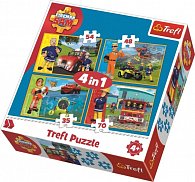 Trefl Puzzle Požárník Sam v akci 4v1 (35,48,54,70 dílků)