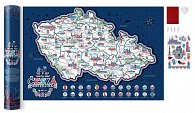 Stírací mapa Travel Map Česká republika 60x40cm