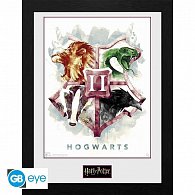 Harry Potter Zarámovaný plakát -Bradavice akvarel