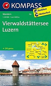 Vierwaldstättersee, Luzern 1:40 000 / turistická mapa KOMPASS 116