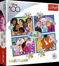 Trefl Puzzle Disney 100 let: Disneyho veselý svět 4v1 (35,48,54,70 dílků)