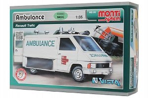 Stavebnice Monti System MS 06 Ambulance Renault Trafic 1:35 v krabici 22x15x6cm