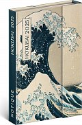 Diář 2025: Katsushika Hokusai - týdenní, magnetický, 11 × 16 cm