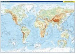 Svět – fyzická mapa 1 : 22 000 000