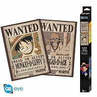 One Piece Set plakátů - Wanted Luffy & Ace 2 ks