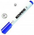 Kores Permanentní popisovač K-MARKER na bílé tabule a flip charty, kulatý hrot 3 mm, modrý