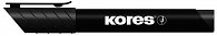 Kores K-MARKER Permanentní popisovač, kulatý hrot 3 mm, černý