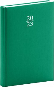 Diář 2023: Capys - zelený, denní, 15 × 21 cm