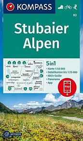 Stubaier Alpen 1:50 000 / turistická mapa KOMPASS 83