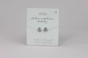 Přívěsek MAKE ME HAPPY Stříbrné oddělovací kuličky