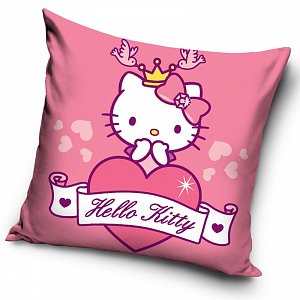 Dětský polštářek Hello Kitty s korunkou