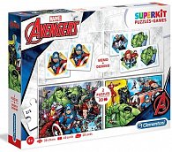 Clementoni SUPERkit Puzzles + Games Avengers 4v1