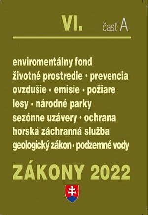 Zákony VI-A/2022 – životné prostredie