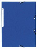 Exacompta spisové desky s gumičkou a štítkem, A4 maxi, prešpán, modré - 10ks