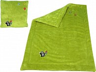 Krtek - Sada deka+polštář -zelená