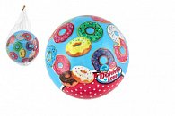 Míč Koblihy/Donuts nafouknutý 14cm v síťce