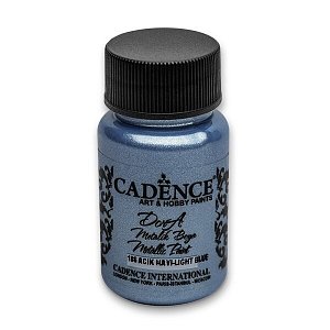 Metalická akrylová barva Cadence Dora Metalic - světle modrá / 50 ml