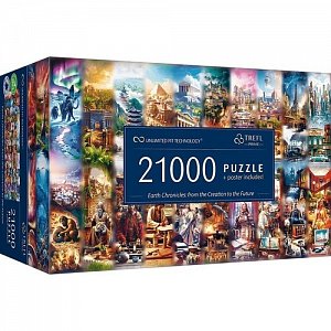 Puzzle Earth Chronicles: od stvoření po budoucnost 21000 dílků v krabici 50x23x31cm