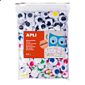 APLI MOVING EYES - oči kulaté, Jumbo pack, 600 ks, samolepicí, mix velikostí a barev