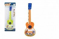 Ukulele/kytara Zvířátka a jejich kapela 40cm s trsátkem plastová (2 barvy)