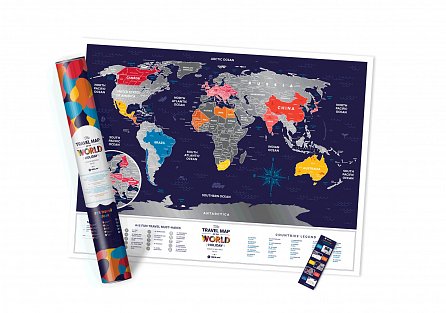 Náhled Stírací mapa světa Travel Map Holiday World 60x80cm