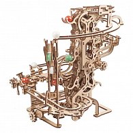 3D dřevěné mechanické puzzle - Kuličková dráha řetězová