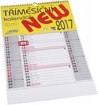 Tříměsíční NEW 2017 - nástěnný kalendář
