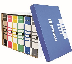 DONAU archivační krabice, 545 x 363 x 317 mm, lepenka, 490 g/m², modrá