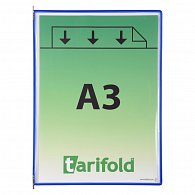 djois závěsný rámeček s kapsou, A3, otevřený shora, modrý, 10 ks