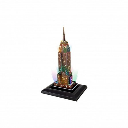 Náhled Puzzle 3D Empire State Building/LED - 38 dílků