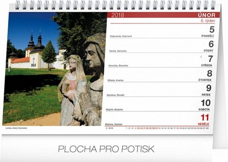 Náhled Kalendář stolní 2018 - Poutní místa v ČR , 23,1 x 14,5 cm