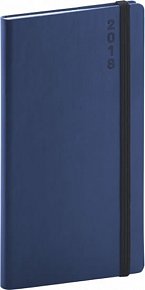 Diář 2018 - Soft - kapesní, modročerný, 9 x 15,5 cm