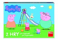 Pojď si hrát/Žebříky a skluzavky 2 společenské hry Prasátko Peppa/Peppa Pig v krabici 33x23x3cm