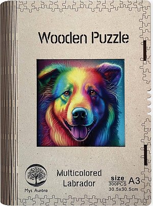 Dřevěné puzzle/Labrador A3