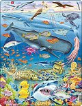 Puzzle MAXI - Velryba,žralok a Titanik/65 dílků