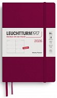 Weekly Planner 2026 Paperback (B6+) Port Red