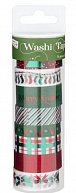 Dekorační lepicí páska - Washi pásky vánoční 8ks x 3m