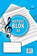 Notový blok A4, 25 listů