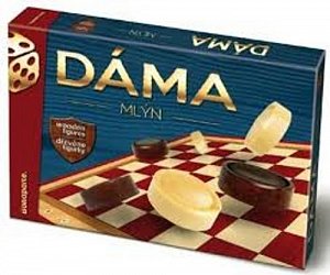 Společenská hra - Dáma + Mlýn