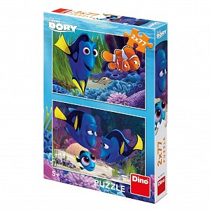 Hledá se Dory: puzzle 2x77 dílků
