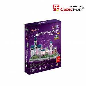 Puzzle 3D Zámek Neuschwanstein led/128 dílků